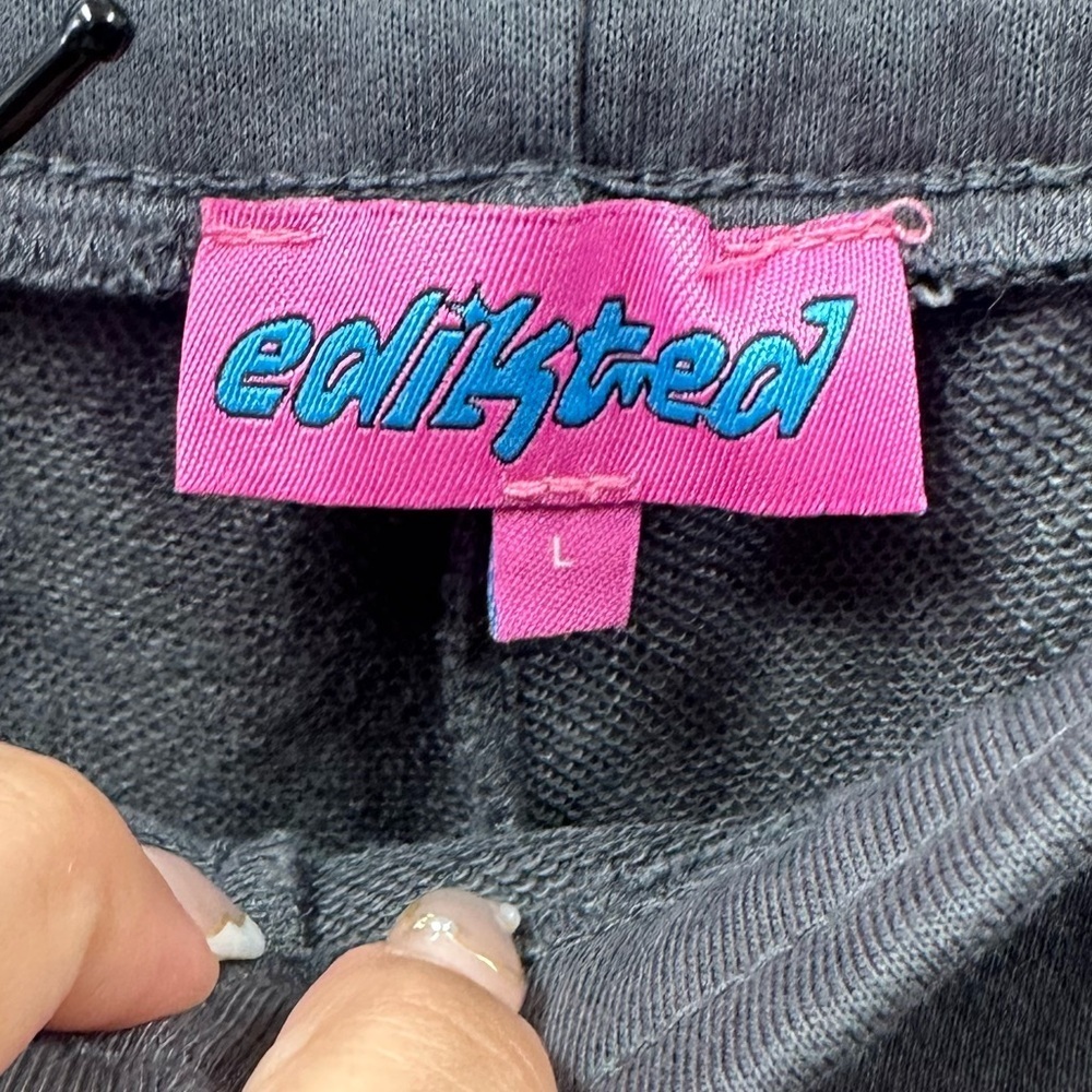 Edikted Averie contrast pink stripe sweatpants size L - Picture 3 of 6